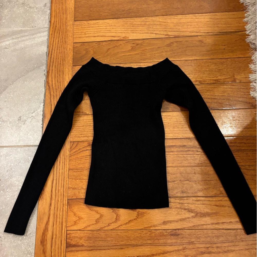 Abercrombie & Fitch Black Ribbed Sweater
